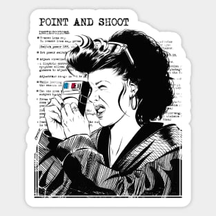 Point and Shoot. Sticker